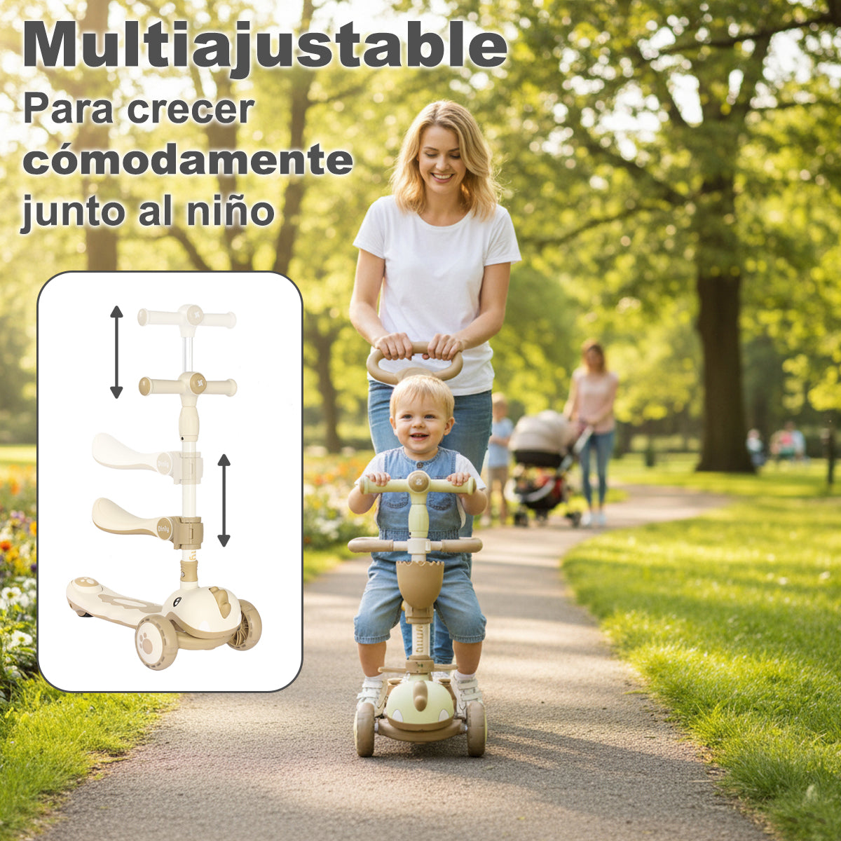 Scooter evolutiva DINLY 3 em 1 com capacete da Twinly 