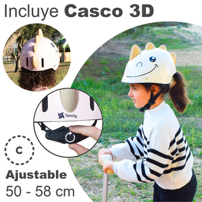 Scooter evolutiva DINLY 3 em 1 com capacete da Twinly 