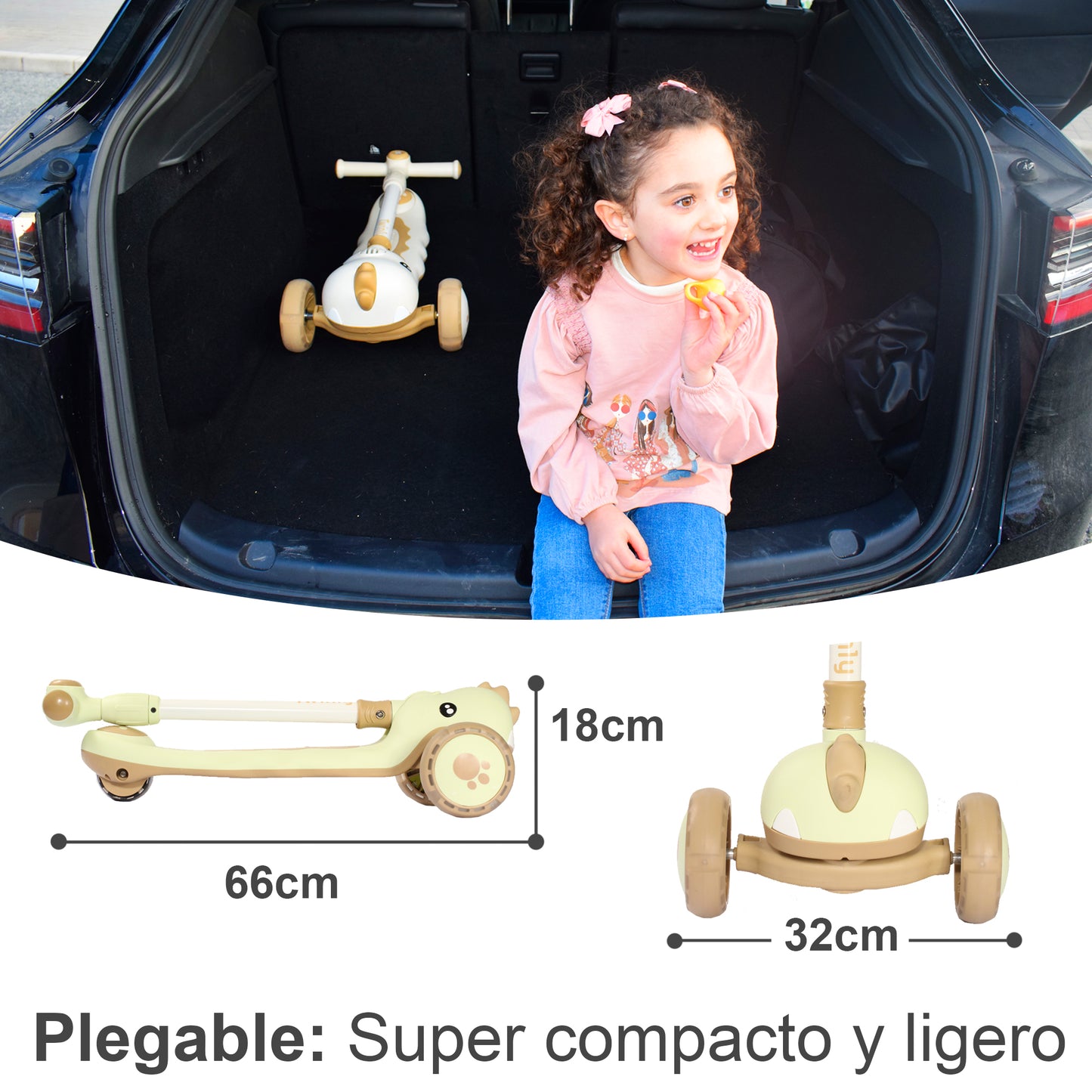 Scooter evolutiva DINLY 3 em 1 com capacete da Twinly 