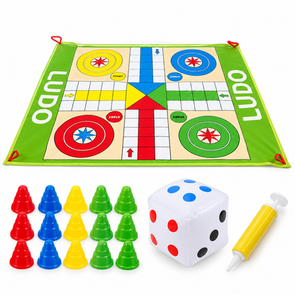 Juego de Mesa Familiar Ludo Gigante Infantil 130 × 93 cm de Twinly