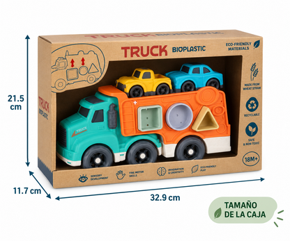 Juguete Educativo Camión Portacoches Eco de Bioplástico de Twinly