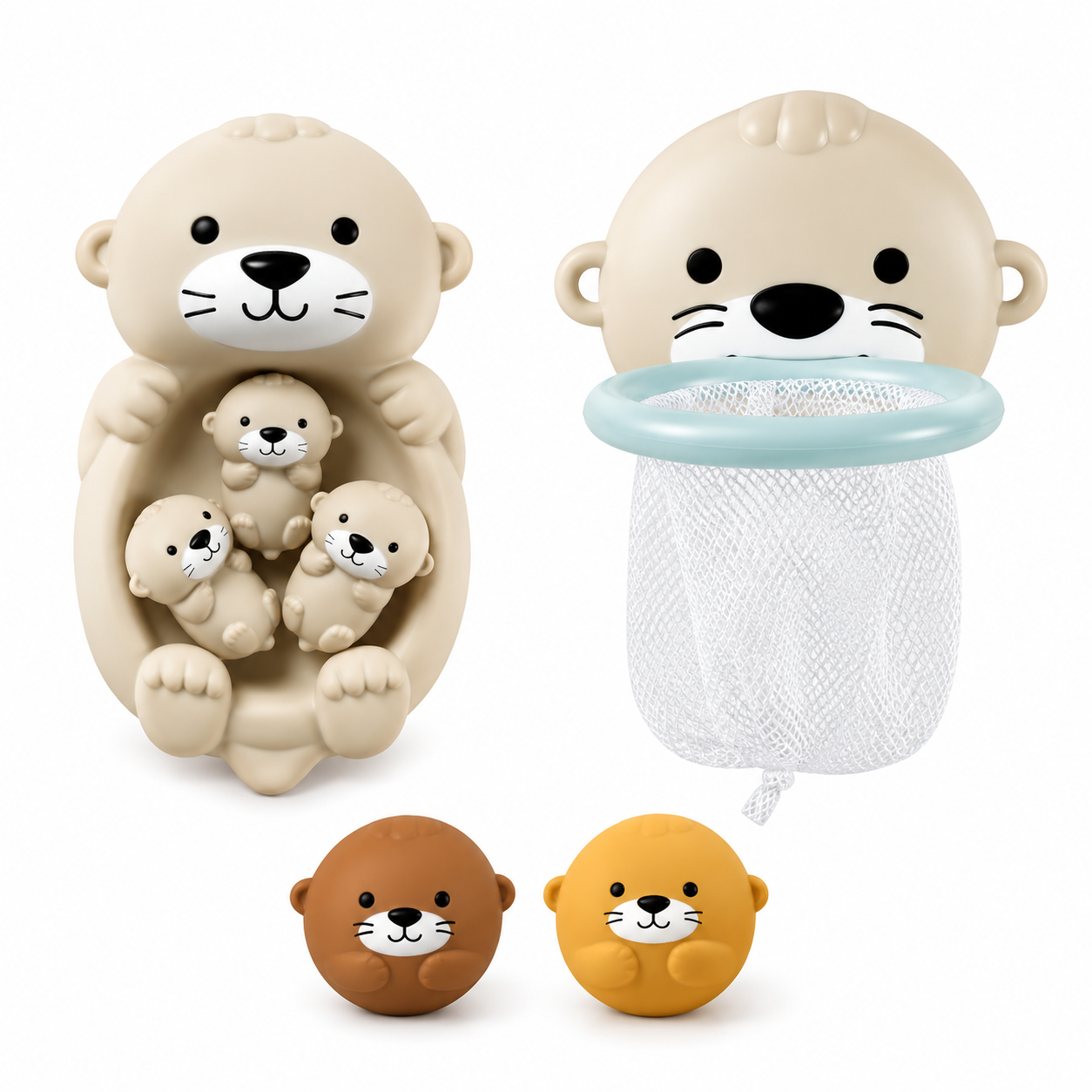 Set de Juego para el Baño de Nutrias – 5 Piezas de Twinly