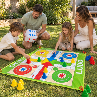 Juego de Mesa Familiar Ludo Gigante Infantil 130 × 93 cm de Twinly