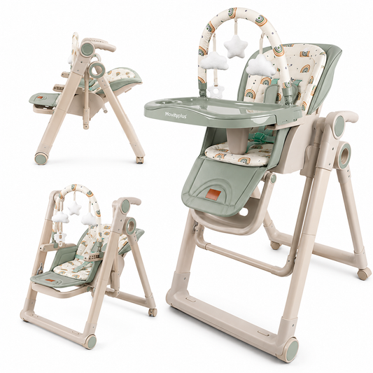 Trona Evolutiva Bebé 2 en 1 Movity Plus con Hamaca Balancín de Twinly