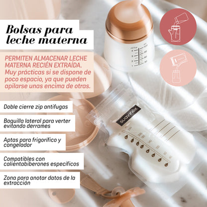 Bolsas para Leche Materna 250ml, pack 50 uds de Suavinex