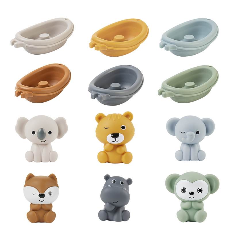 Set de Animales y Barquitos para el Baño – 12 Piezas de Twinly