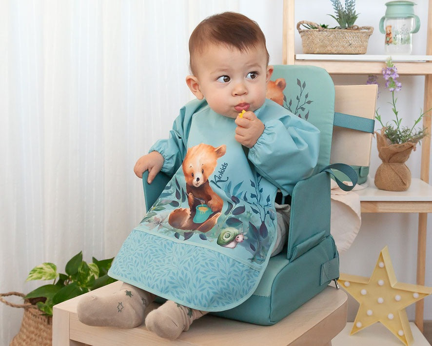 Babero Impermeable Salvia Con Mangas de Kiokids