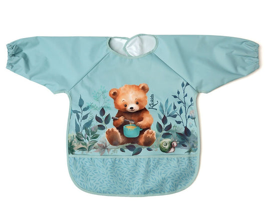 Babero Impermeable Salvia Con Mangas de Kiokids