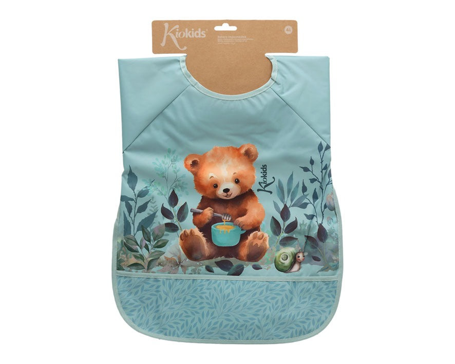Babero Impermeable Salvia Con Mangas de Kiokids