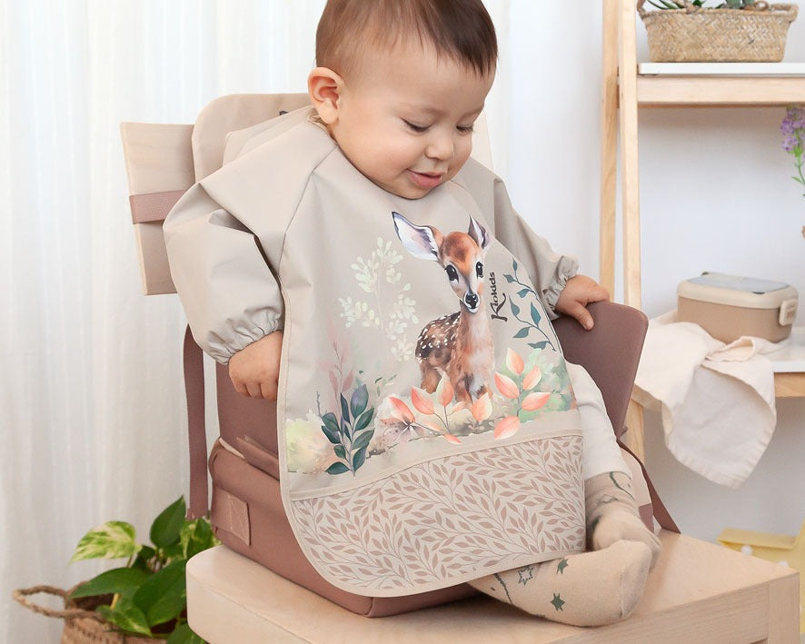 Babero Impermeable con Mangas Ciervo de Kiokids