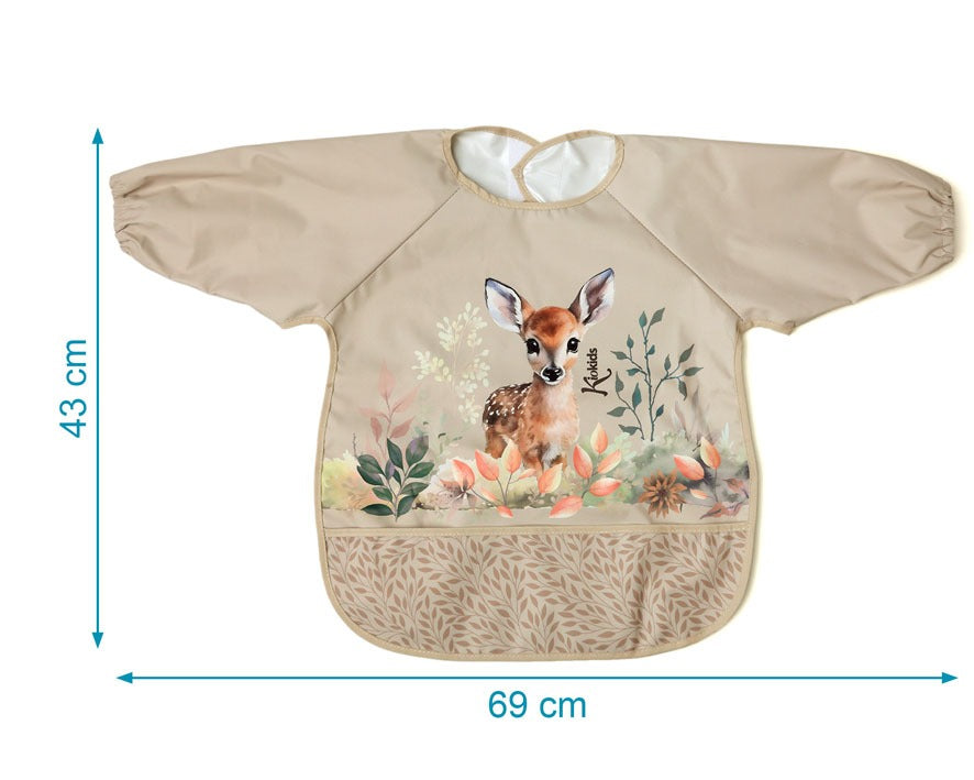 Babero Impermeable con Mangas Ciervo de Kiokids