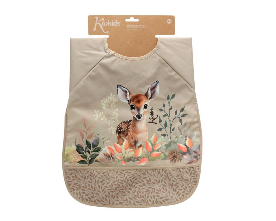 Babero Impermeable con Mangas Ciervo de Kiokids