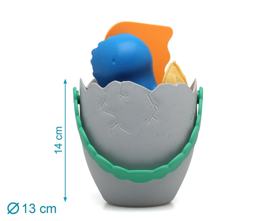 Conjunto de praia com balde de dinossauro Kiokids