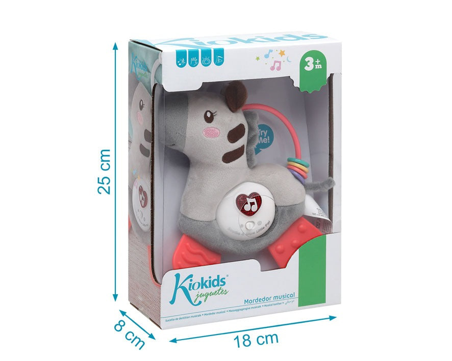 Peluche Cebra Mordedor Musical Kiokids