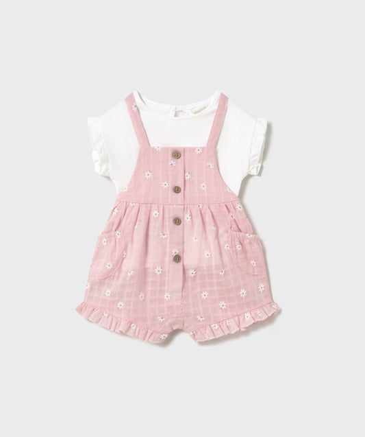 Conjunto Peto y Camiseta Flores 1662 Mayoral