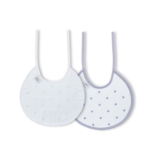 Pack 2 baberos para bebés con bordado de lunares de Interbaby