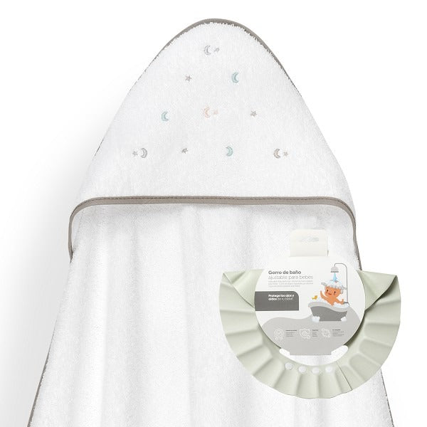 Capa de Baño Estrella Luna Multicolor + Gorro de Interbaby