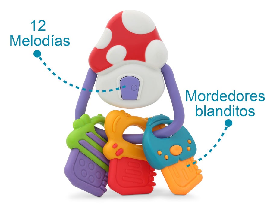 Juguete Llavero Mordedor Musical de Kiokids