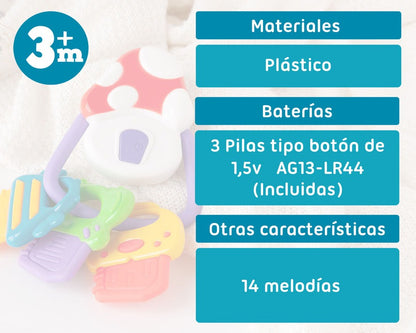 Juguete Llavero Mordedor Musical de Kiokids