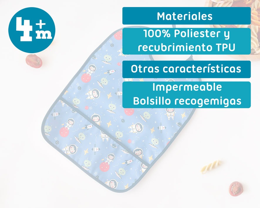 Babero Impermeable Poliéster de Kiokids