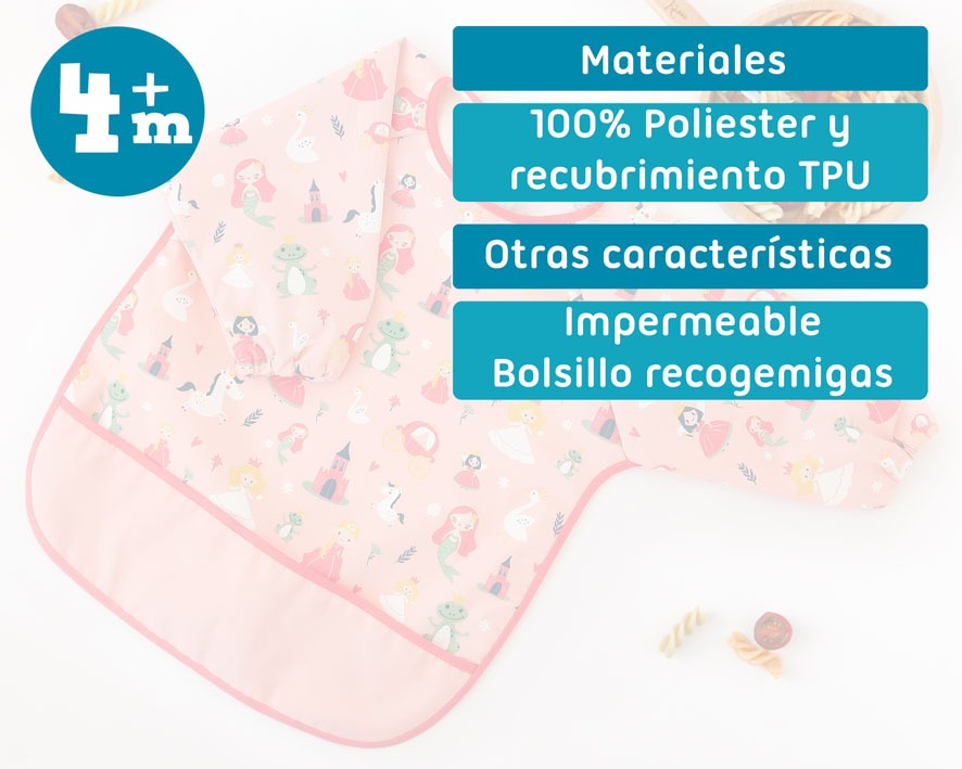 Babero impermeable con mangas de Kiokids