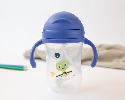 TAZA APRENDIZAJE CON PAJITA STEP 3 300ML CON ASAS DE KIOKIDS