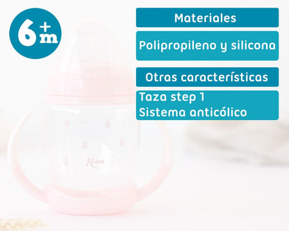 Taza de aprendizaje hojas 270 ml de Kiokids