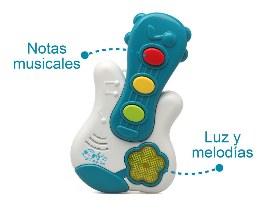 GUITARRA MUSICAL PARA BEBÉS CON LUCES Y MELODÍAS KIOKIDS