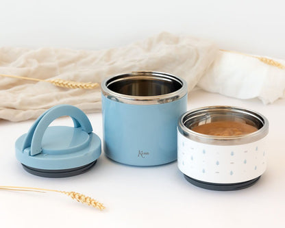 TERMO PAPILLERO CON DOS COMPARTIMENTOS DE ACERO INOXIDABLE KIOKIDS