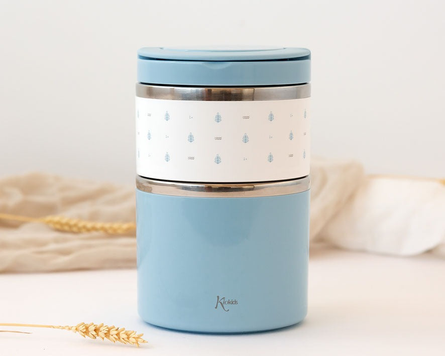 TERMO PAPILLERO CON DOS COMPARTIMENTOS DE ACERO INOXIDABLE KIOKIDS