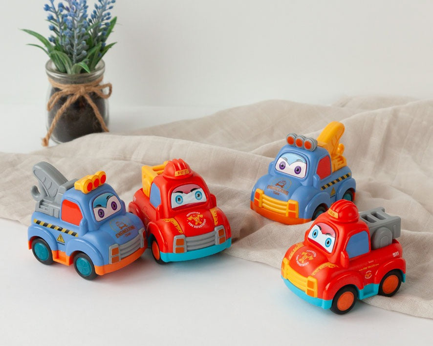 Juguete camiones de construcción y bomberos surtidos Kiokids