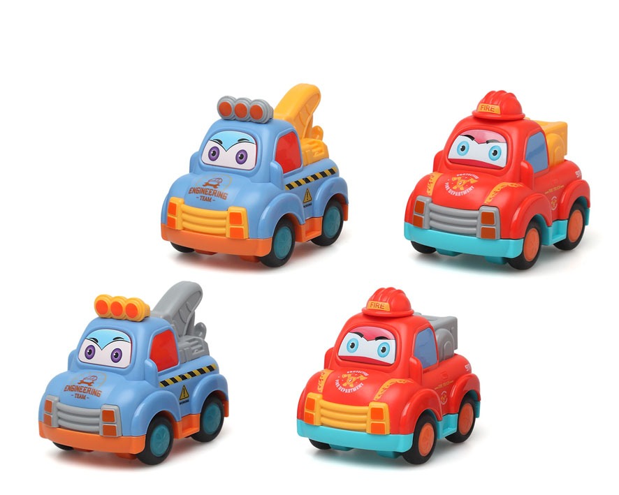 Juguete camiones de construcción y bomberos surtidos Kiokids