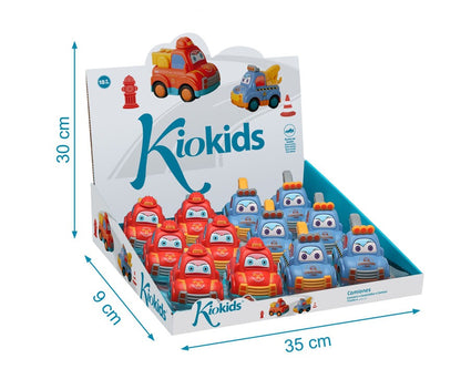 Juguete camiones de construcción y bomberos surtidos Kiokids