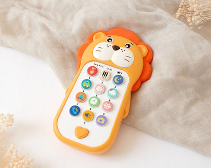 TELÉFONO MUSICAL LEÓN PARA BEBÉS CON SONIDOS DE ANIMALES KIOKIDS