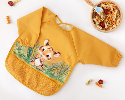 Babero Impermeable tigre Con Mangas de Kiokids