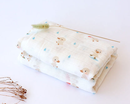 Muselina Bambú Patitos 120x120 Kiokids