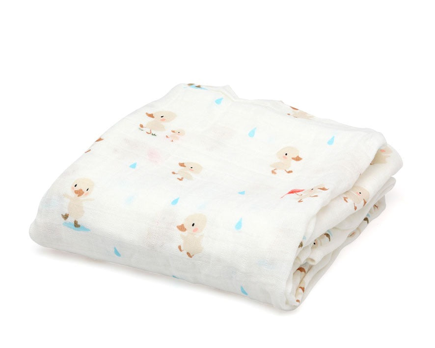 Muselina Bambú Patitos 120x120 Kiokids