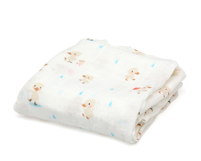 Muselina Bambú Patitos 120x120 Kiokids