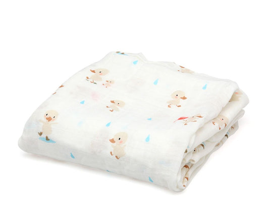 Muselina Bambú Patitos 120x120 Kiokids