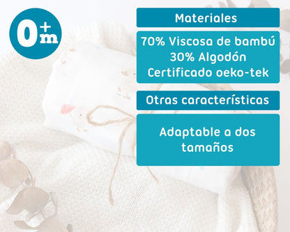 Muselina Bambú Patitos 120x120 Kiokids