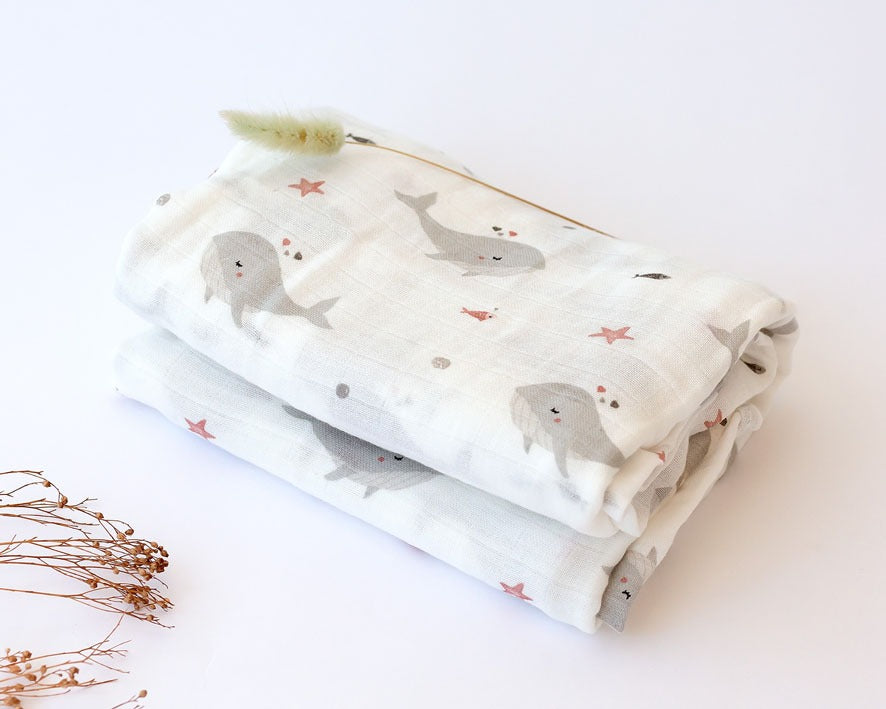 Muselina Bambú Oceano 120x120 Kiokids