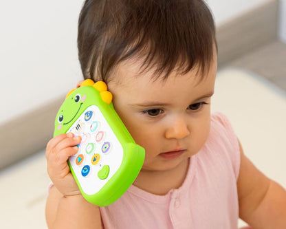 TELÉFONO MUSICAL DINOSAURIO PARA BEBÉS CON SONIDOS Y MELODÍAS