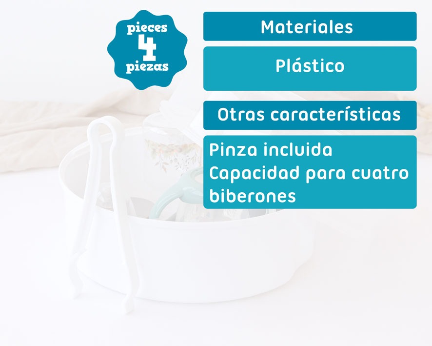 Esterilizado para microondas con pinzas Kiokids