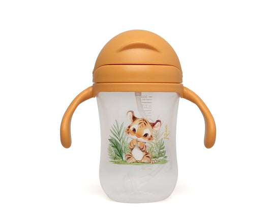 Taza de aprendizaje tigre con asas 300ml Kiokids