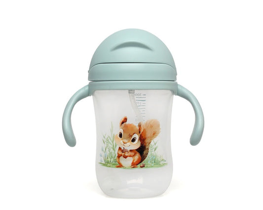 Taza de aprendizaje ardilla con asas 300ml Kiokids
