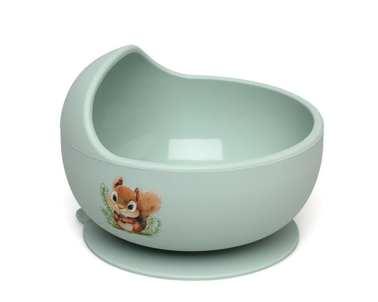 Cuenco verde antideslizante de silicona para  ardilla Kiokids