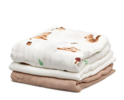 Pack 3 Gasitas 70x70cm de Bambú Kiokids