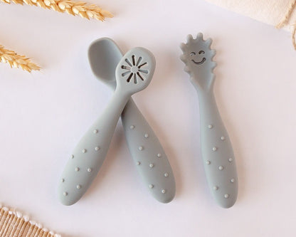 Set Cubiertos de Aprendizaje Silicona de Kiokids