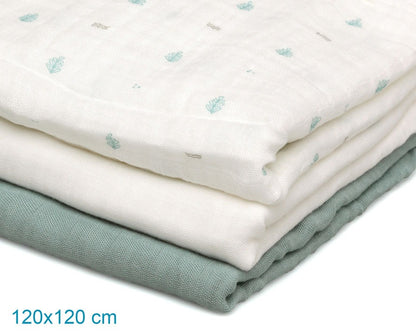 Pack 3 Gasitas 70x70cm de Bambú Kiokids