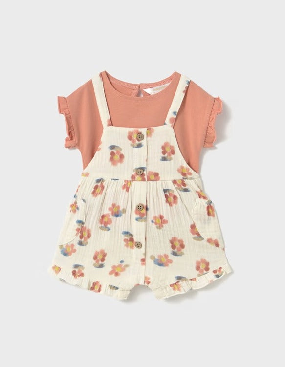 Conjunto Peto y Camiseta Flores 1662 Mayoral